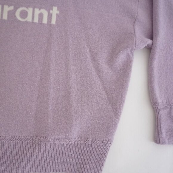 Isabel Marant Etoile Purple Pink Korbin Logo 45% Cotton 20% Wool Sweater 44 (M) - Picture 6 of 11